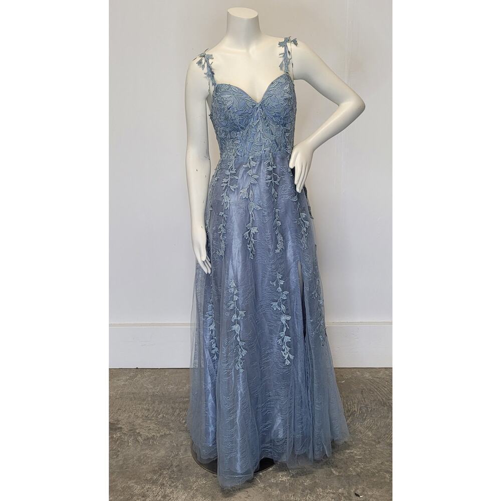 NWT Sky Blue Formal Gown Prom Dress Wedding Party Bridesmaid MOTB - Picture 1 of 15